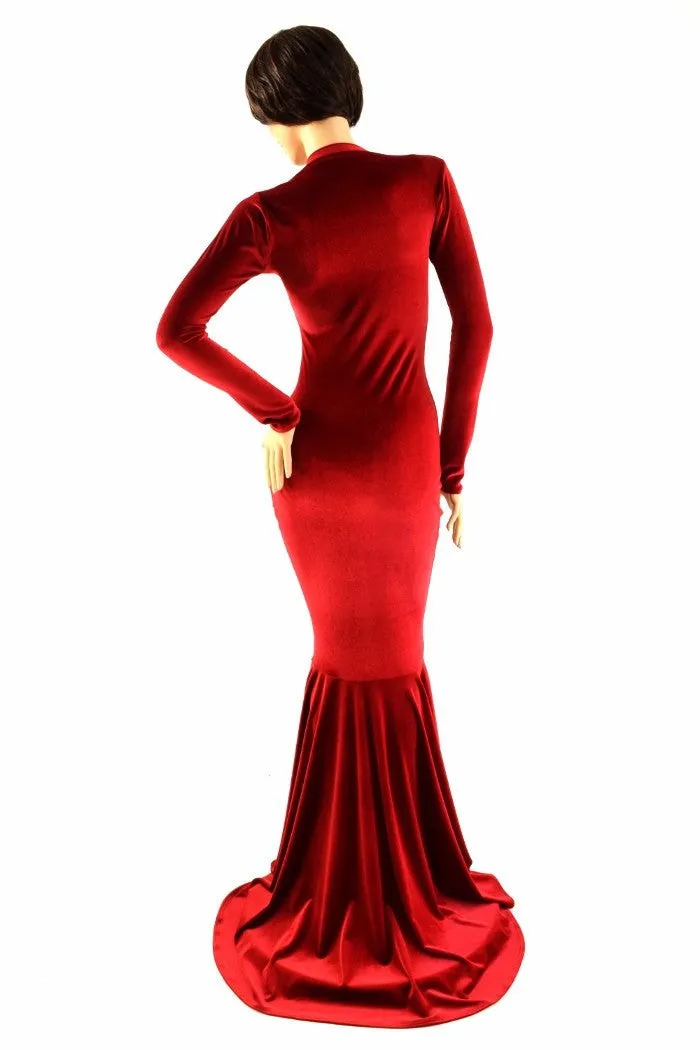 Ready to Ship Red Velvet Gown XS