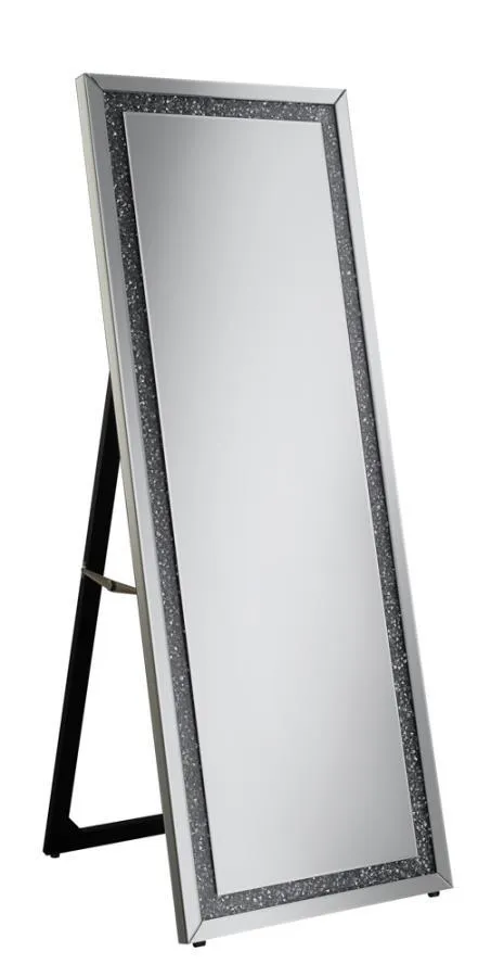 Seraphina - Acrylic Framed Standing Mirror - Silver