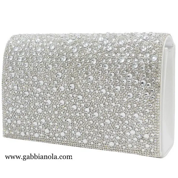 Shine Bright Silver Rhinestone Hand Bag