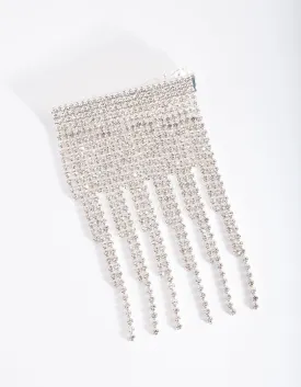 Silver Diamante Fringe Clip