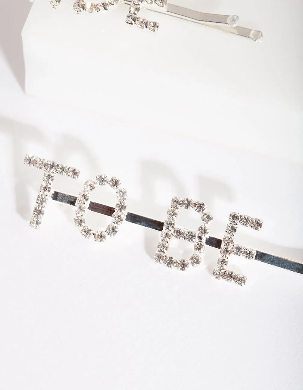 Silver "Bride To Be" Hair Clips