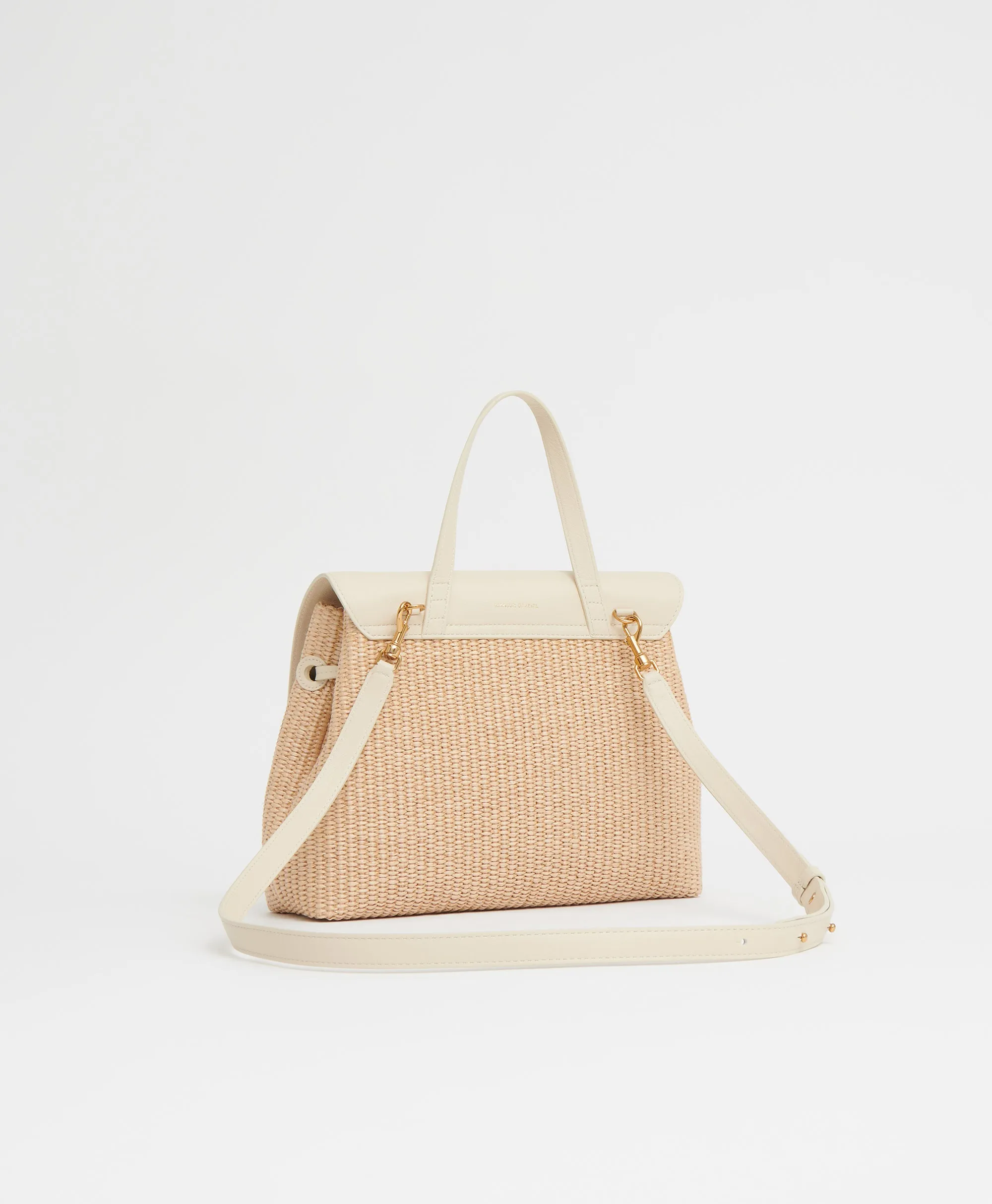 Soft Lady Bag - Natural Raffia/Avorio