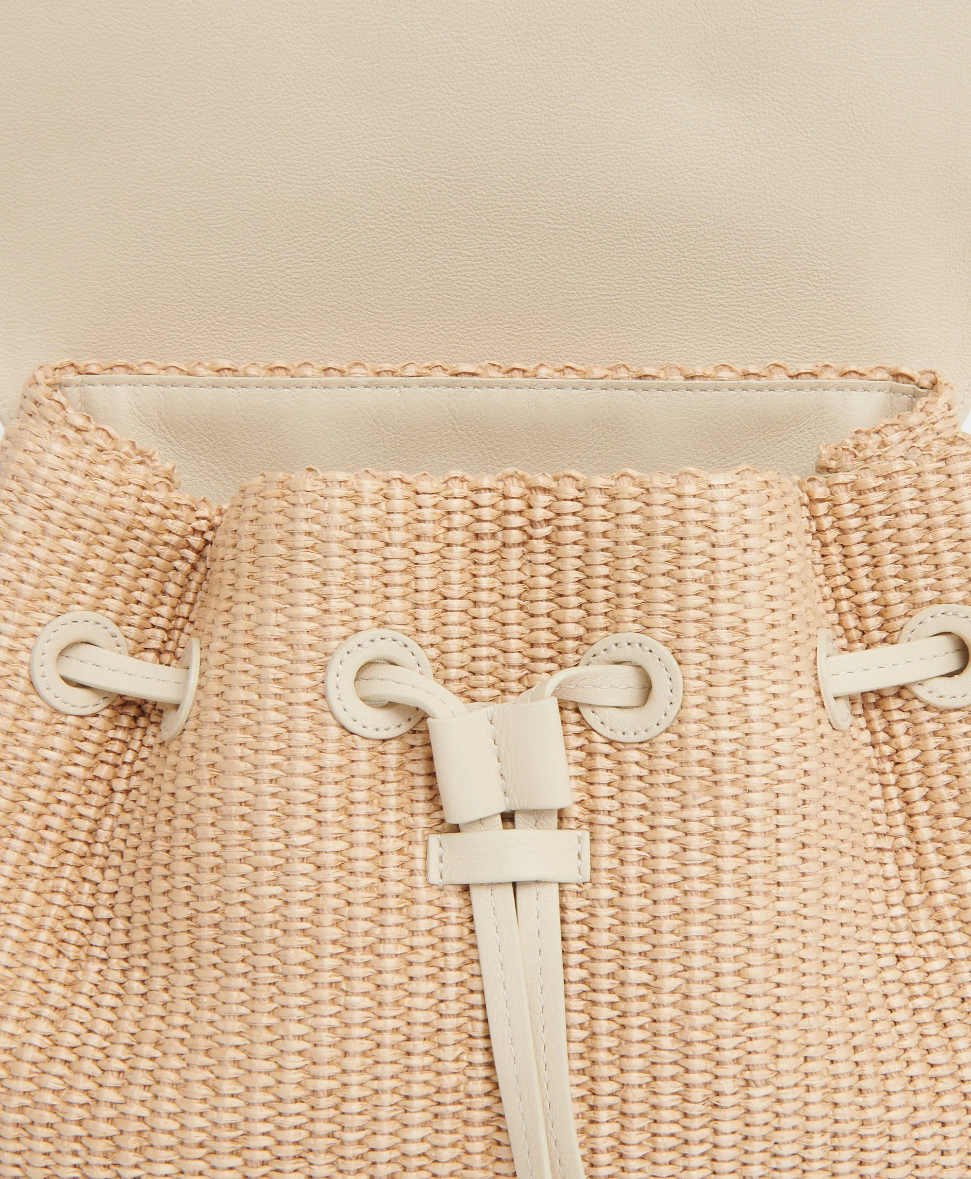 Soft Lady Bag - Natural Raffia/Avorio