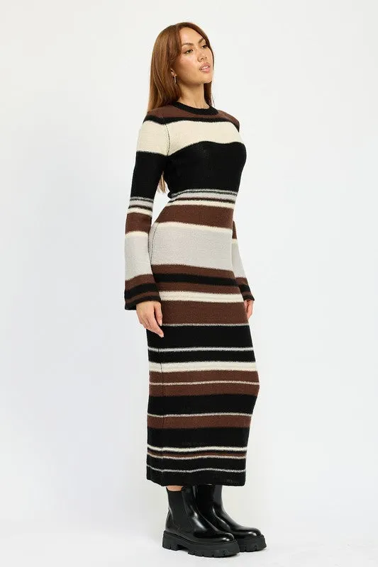 TEEK - BRIAN MULTI STRIPE BODYCON DRESS