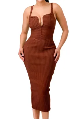 TEEK - Brown Babe Midi Dress