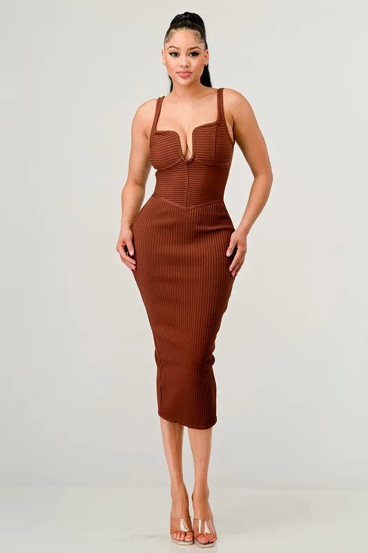 TEEK - Brown Babe Midi Dress