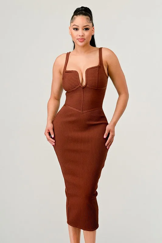 TEEK - Brown Babe Midi Dress