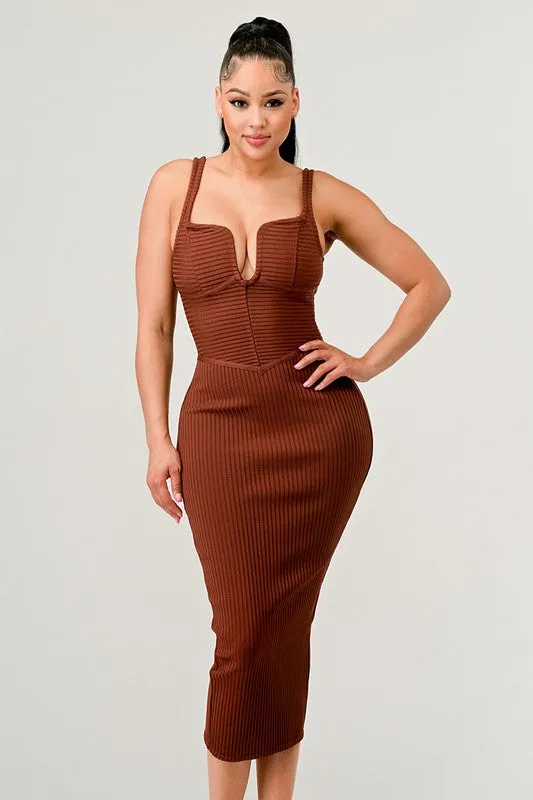 TEEK - Brown Babe Midi Dress