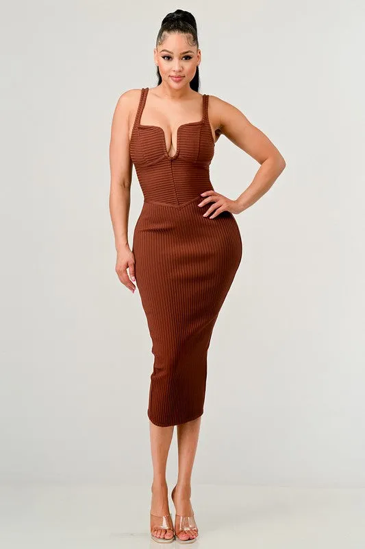 TEEK - Brown Babe Midi Dress