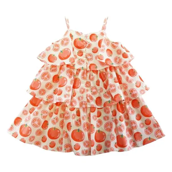 Tomato Tiered Dress