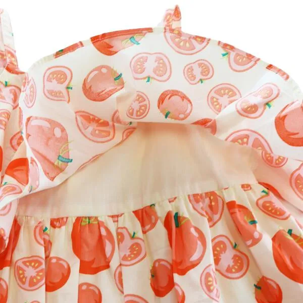 Tomato Tiered Dress