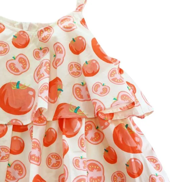 Tomato Tiered Dress