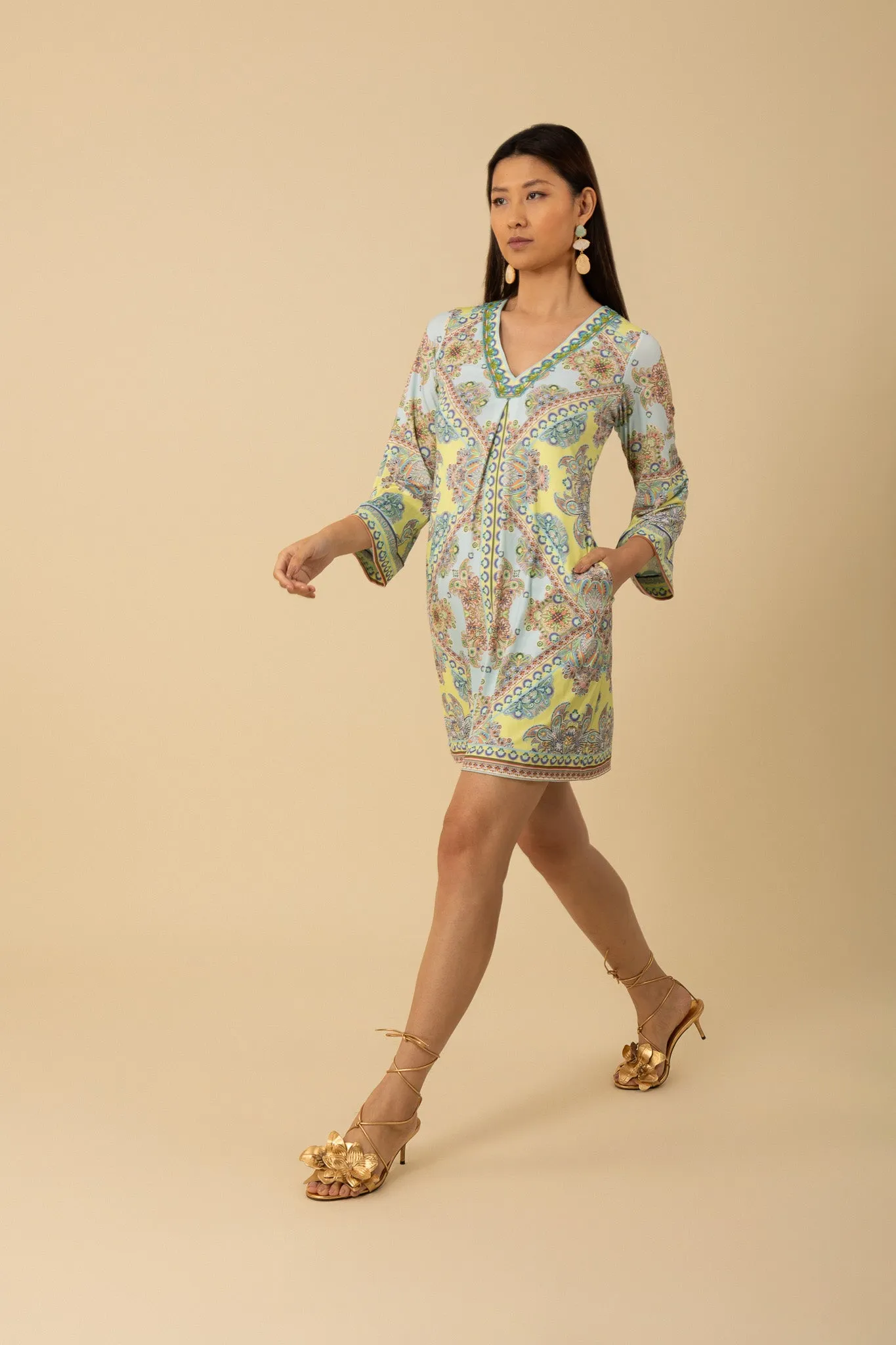 Turquiose Zariah Jersey Dress