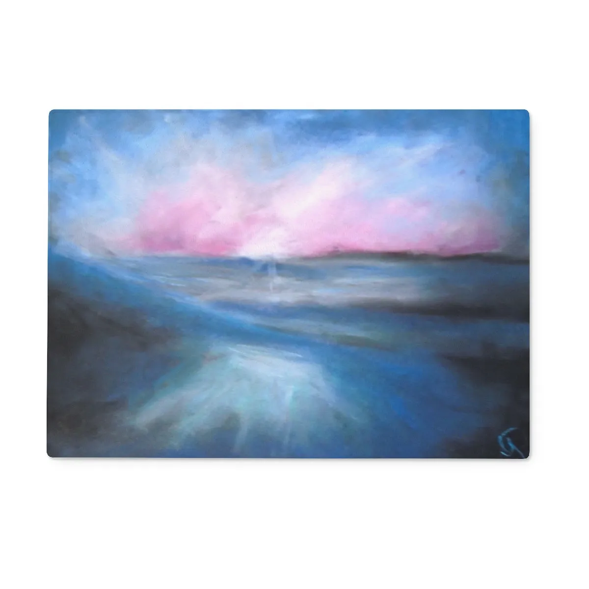 Warm Tides ~ Glass Chopping Board