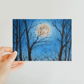 Wood Night Light ~  Postcard