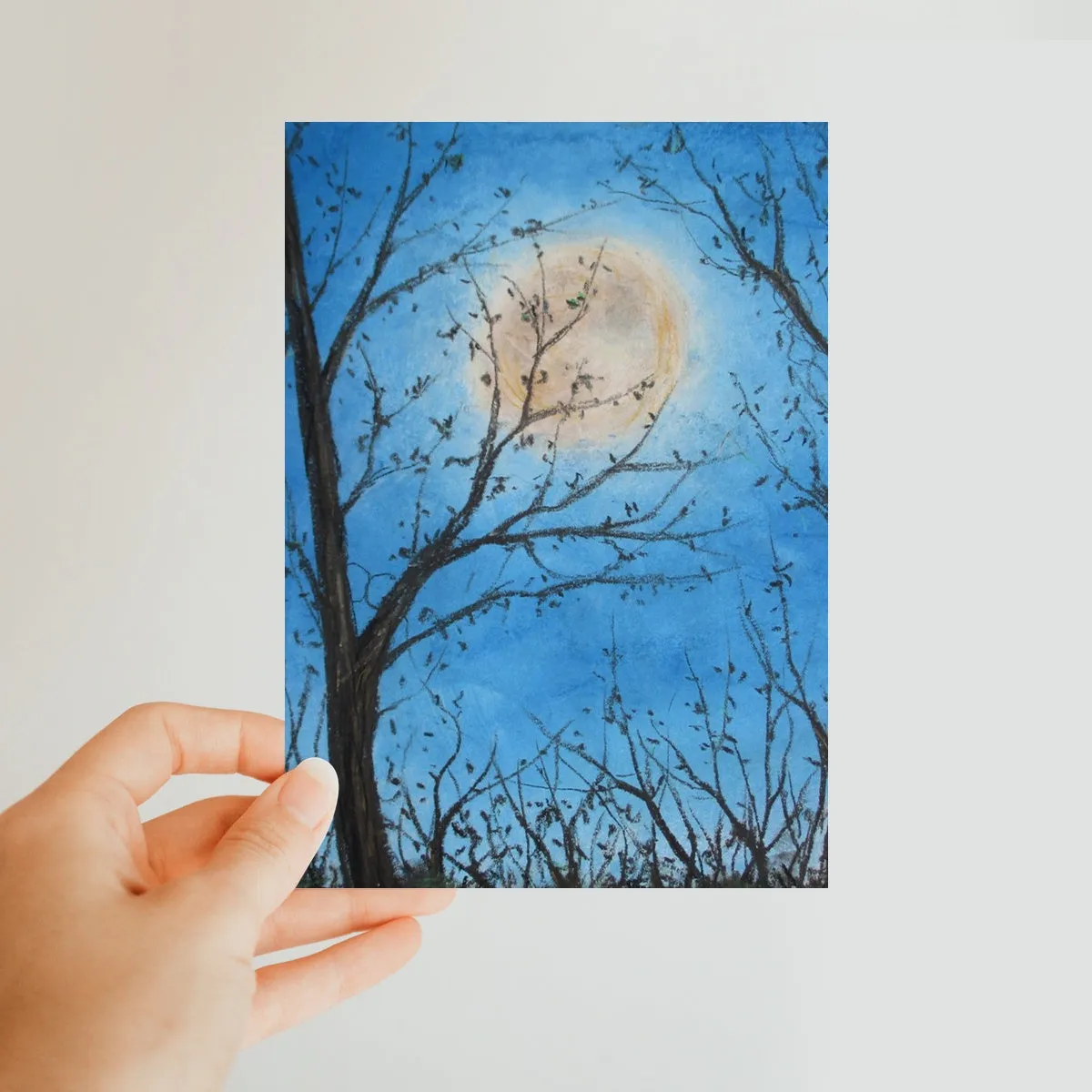 Wood Night Light ~  Postcard